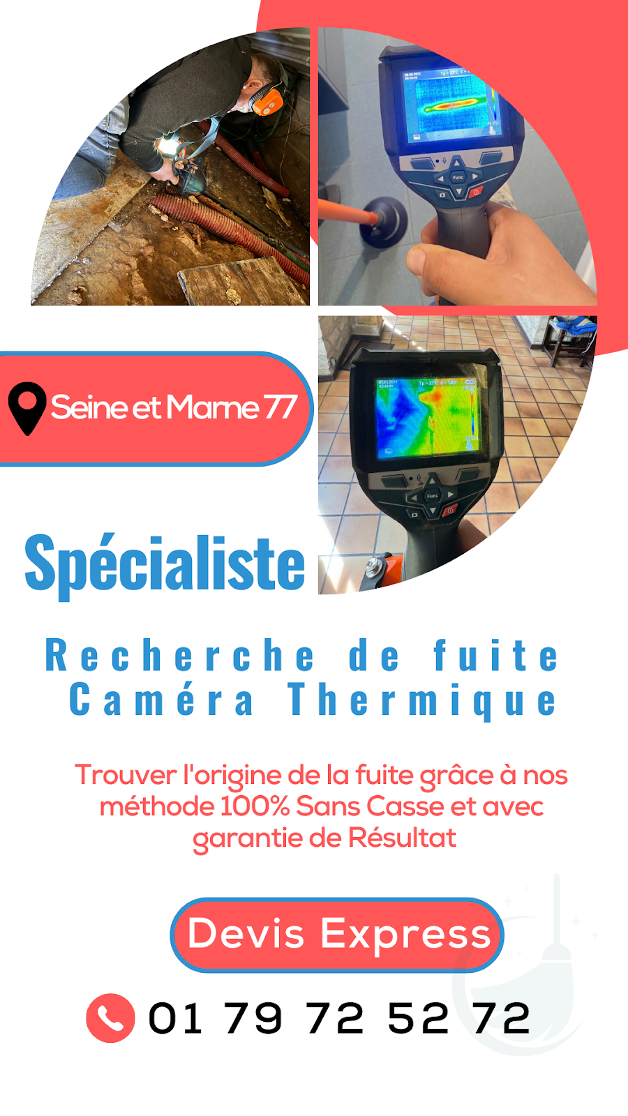 recherche fuite camera thermique 77